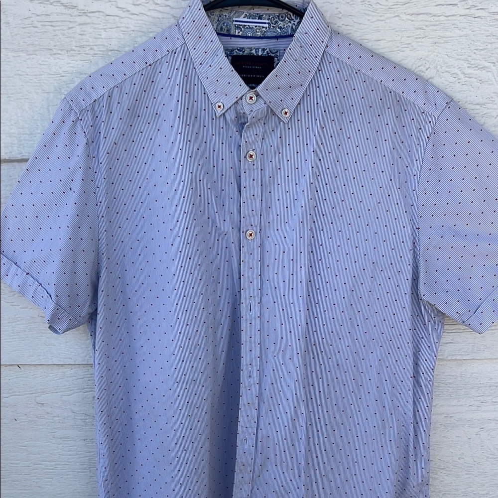 Men's Blue Short Sleeve Shirt